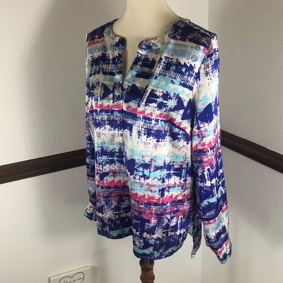 Belle Gray by Lisa Rinna tunic blouse size M - Picture 3 of 5